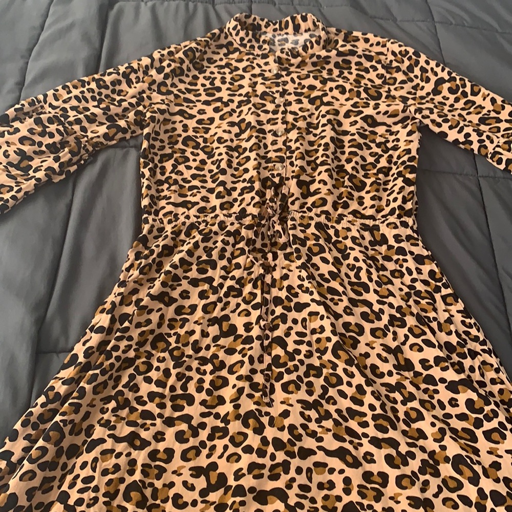 Animal print mini dress